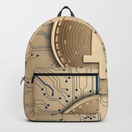 Bitcoin money gold Backpack