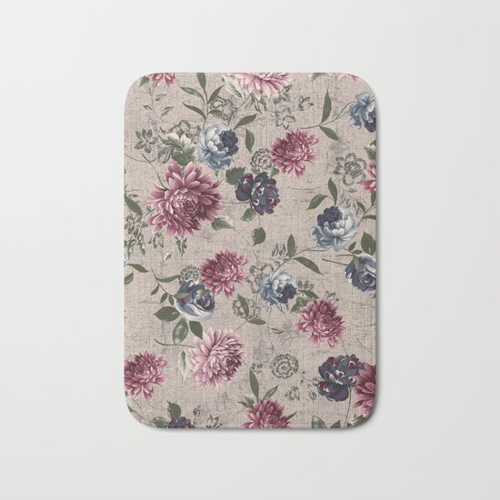 Floral Pattern Bath Mat