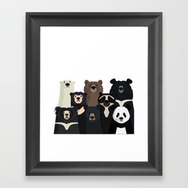 Bear family portrait Framed Art Print