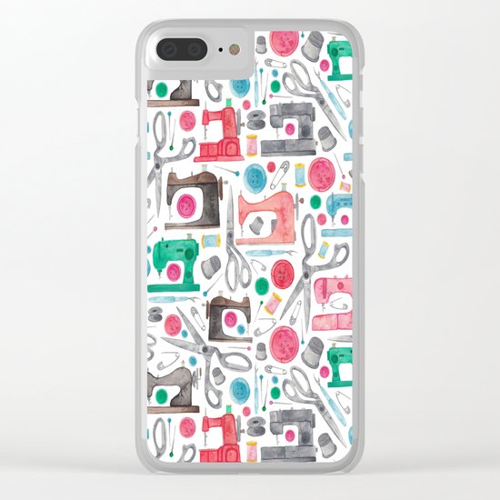 Sewing Pattern. Clear iPhone Case