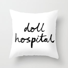 Doll Hospital logo Throw Pillow