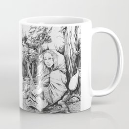 The Bard Coffee Mug | Illustration, People, Drawing, Music, Black and White, Ink Pen 