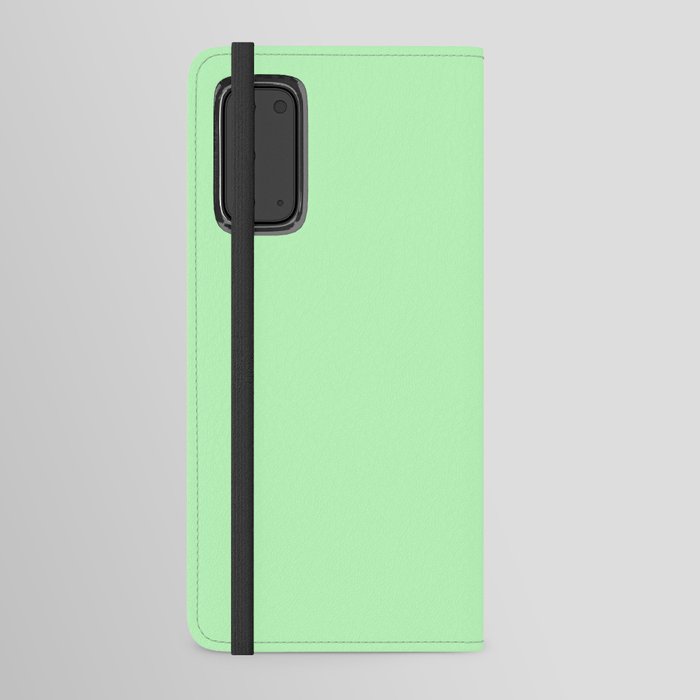 PALE GREEN pastel solid color Android Wallet Case