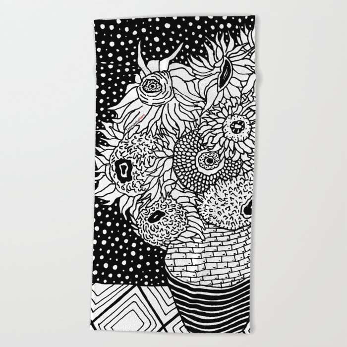 Van Gogh - Sunflowers Beach Towel