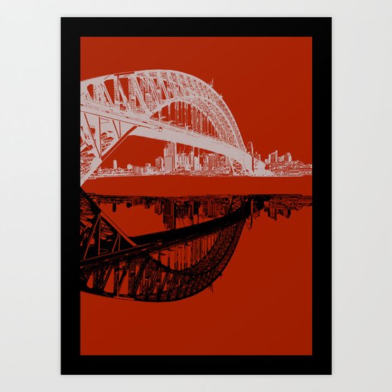 sydney in blue Art Print