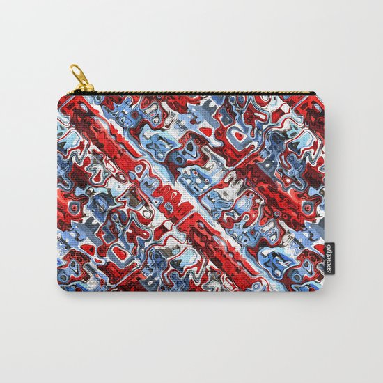 Red White And Blue Abstract Carry-All Pouch