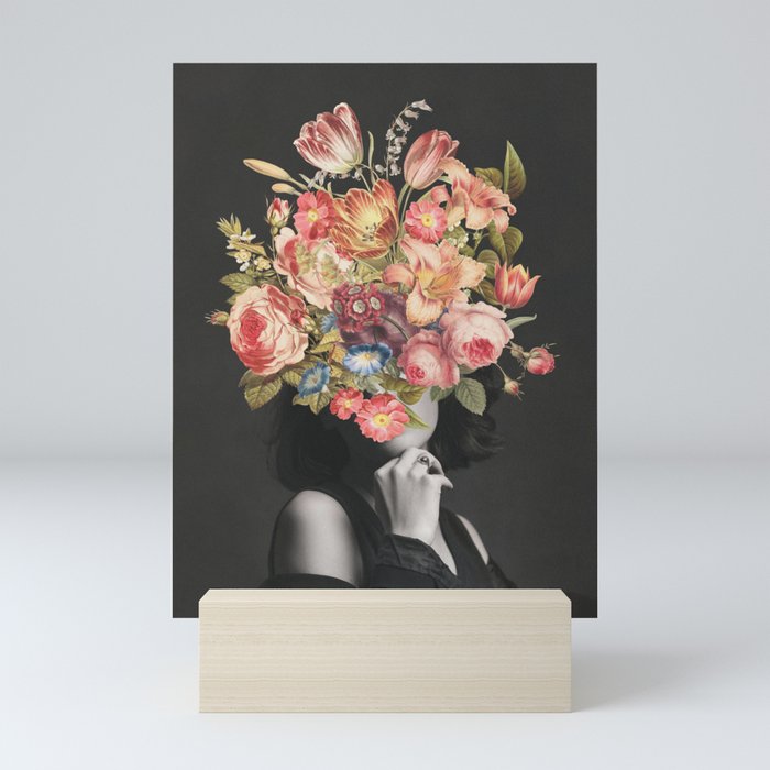 Vintage floral bouquet Mini Art Print