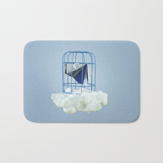 Cloud under prisoner bird Bath Mat