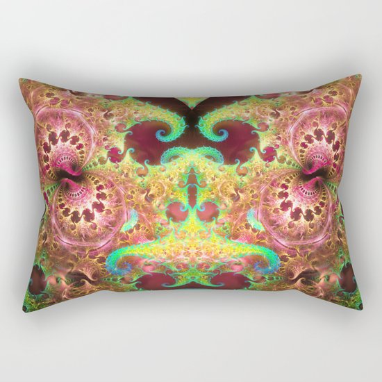 Groovy abstract with spiral patterns Rectangular Pillow
