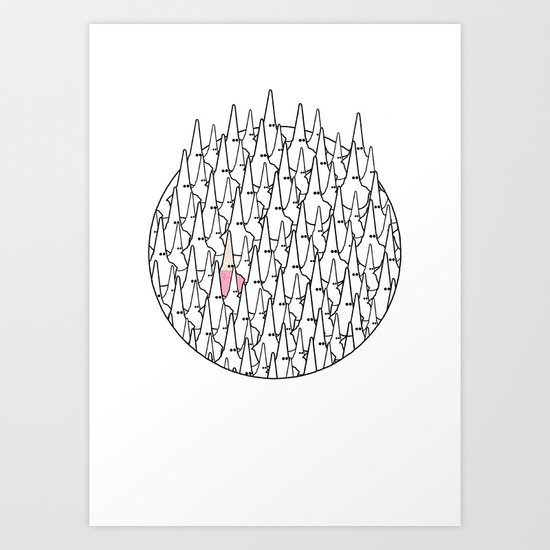 Ice-cream between ghosts Art Print