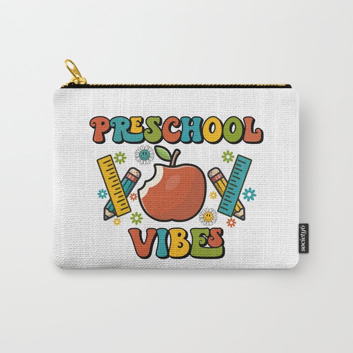 Preschool vibes school designs pencils Carry-All Pouch
