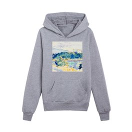 Henri Edmond Cross Mediterranean Landscape with a White House (1900&ndash;1905) painting in high resolution Kids Pullover Hoodies
