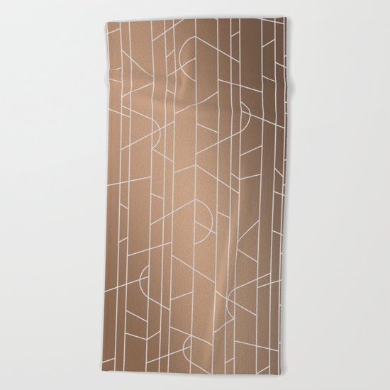 Patternbronze #3 Beach Towel