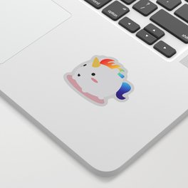 Kawaii rainbow fattycorn Sticker