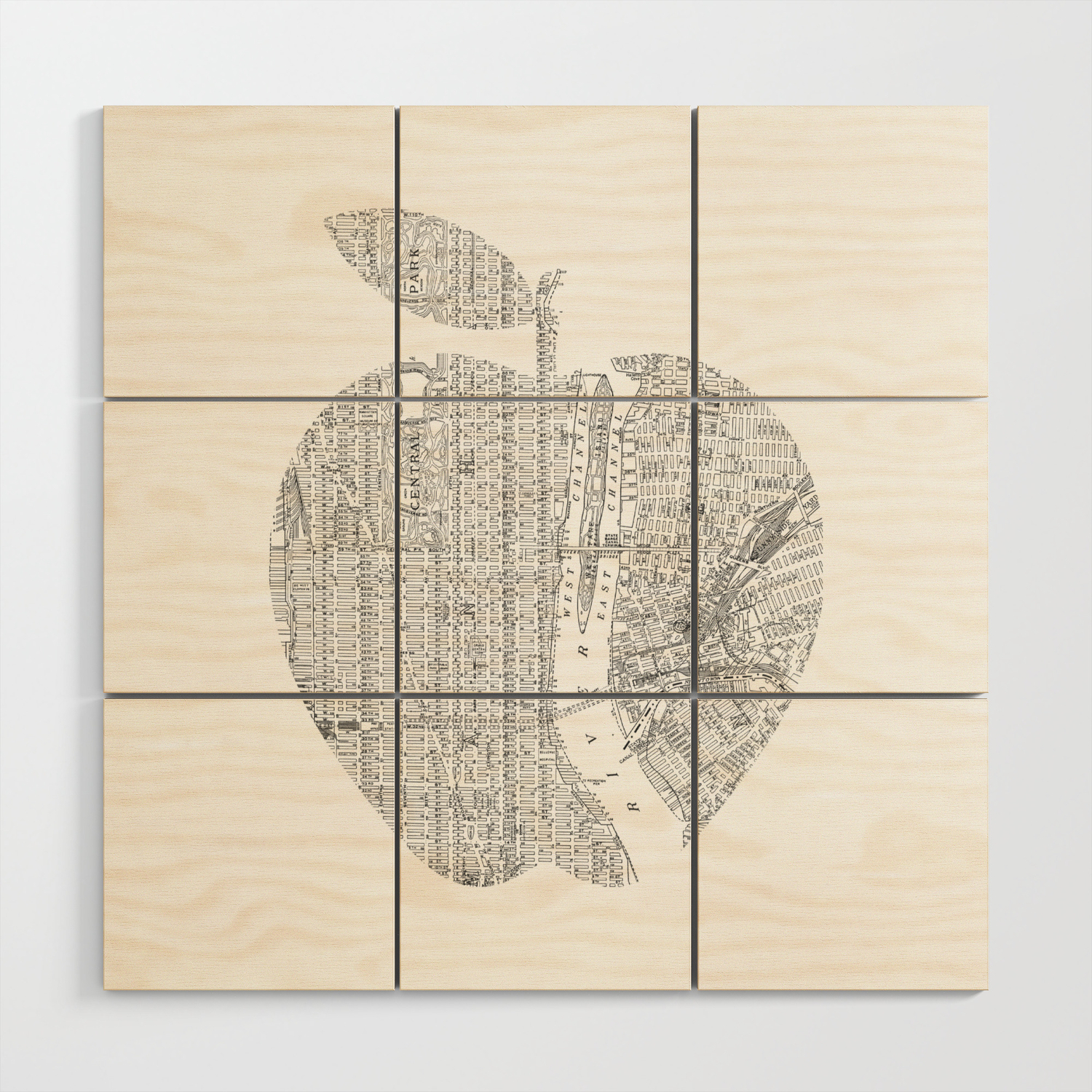 New York City Big Apple Poster Black And White I Heart I Love Nyc Home Decor Bedroom Wall Art Wood Wall Art By Themotivatedtype Society6