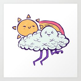 Sun and cloud Art Print