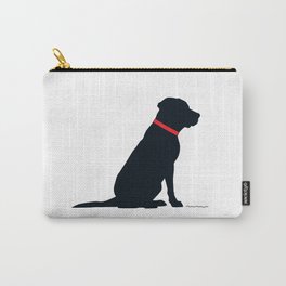 Modern Black Lab Silhouette Carry-All Pouch
