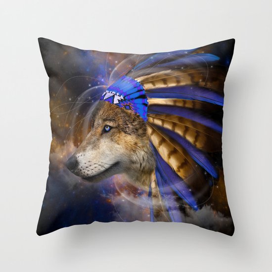 Fight For What You Love (Chief of Dreams: Wolf) Tribe Series Throw Pillow
