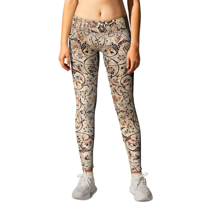 Silk Esfahan Persian Carpet Print Leggings