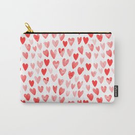 Watercolor heart pattern perfect gift to say i love you on valentines day Carry-All Pouch | Illustration, Valentines, Heartwatercolor, Watercolorhearts, Love, Heart, Watercolor, Lovepattern, Minimalism, Heartpattern 