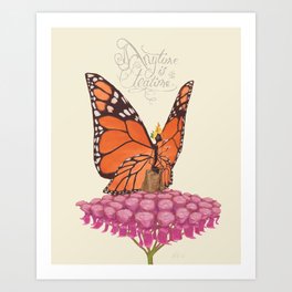Anytime is Teatime - Monarch Butterfly Art Print