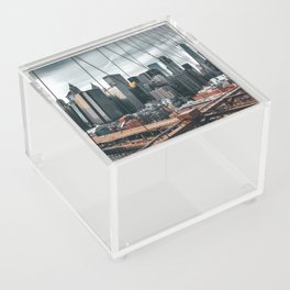 New York City Brooklyn Bridge and Manhattan skyline Acrylic Box