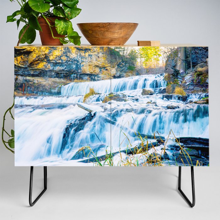 The Colorful Waterfall | Long Exposure Photography #2 Credenza