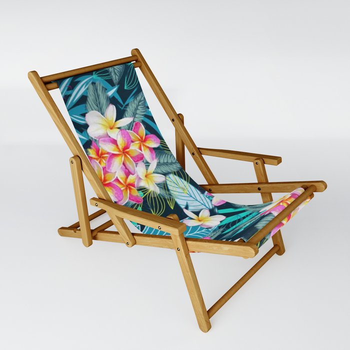 Hawaiian Flowers Sling Chair