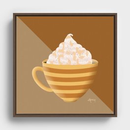 Cinnamon Vanilla Hot Chocolate on Milk Chocolate Framed Canvas