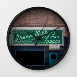 Green Mill Cocktail Lounge Vintage Neon Sign Uptown Chicago Wall Clock | Chicago, Urban, Jazzclub, Uptown, Cocktaillounge, Iconic, Bar, Vintage, Brick, Nostalgia 