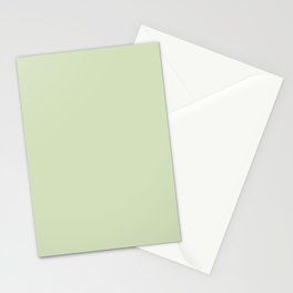 SOOTHING GREEN COLOR.  Plain Pale Celadon  Stationery Card