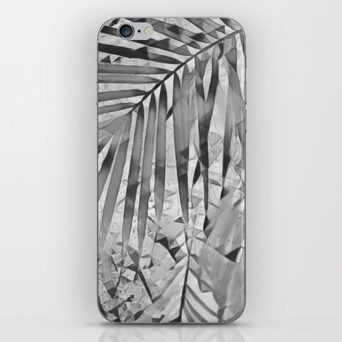 Abstract Black Gray Palms iPhone Skin
