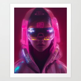 Cyberpunk Girl 1 Art Print