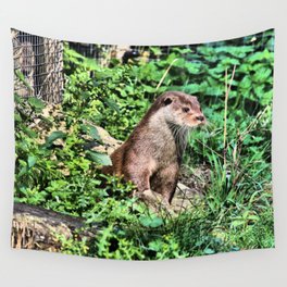 Otter Lookout Wall Tapestry