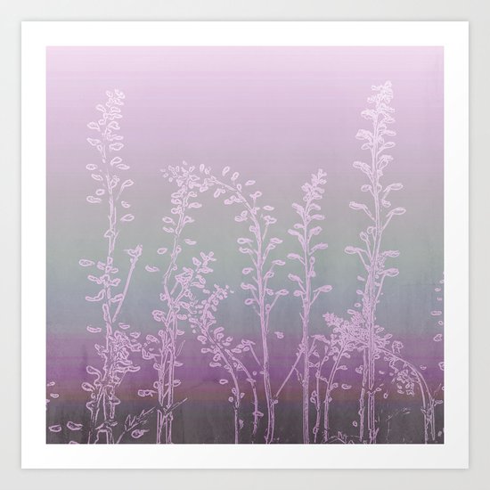WILDFLOWERS - PINK GARDEN Art Print