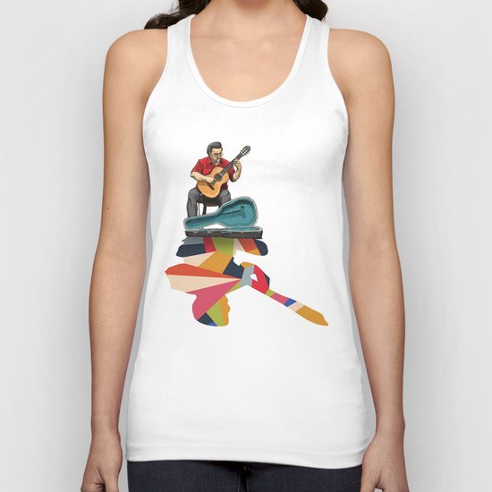 Walking Shadow, Guitarist Unisex Tank Top