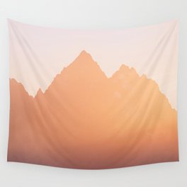 Grand Teton National Park Mountain Sunset Wall Tapestry