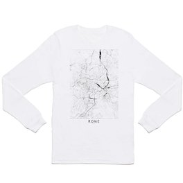 Rome White Map Long Sleeve T-shirt