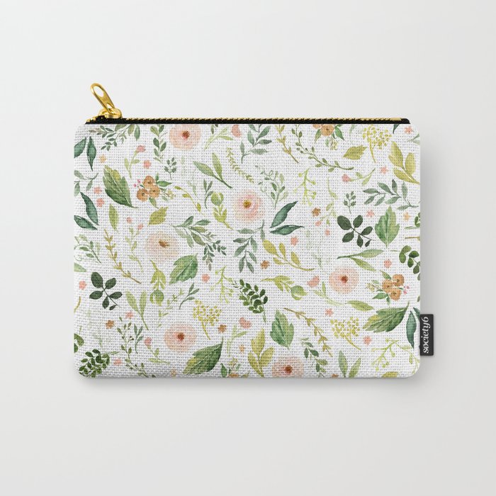 Botanical Spring Flowers Carry-All Pouch