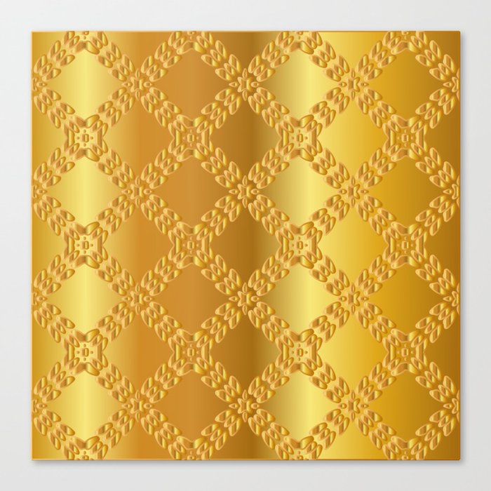 Gold metal texture background illustration. Canvas Print