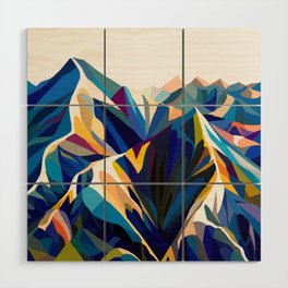 Mountains cold Wood Wall Art