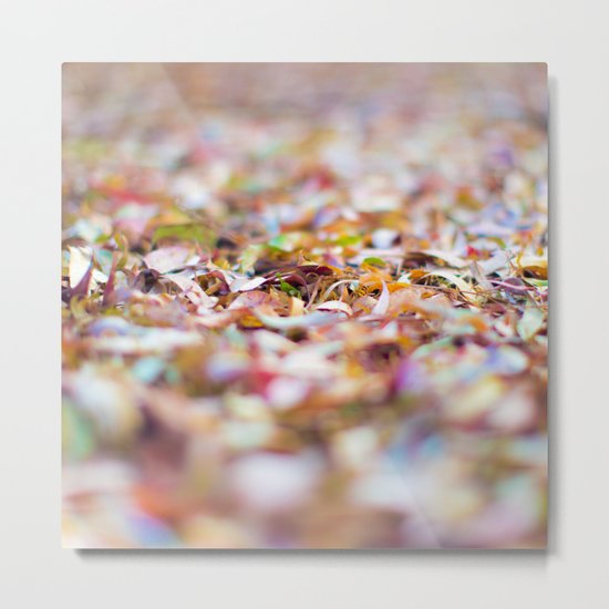 Summer Leaves Abstract Metal Print