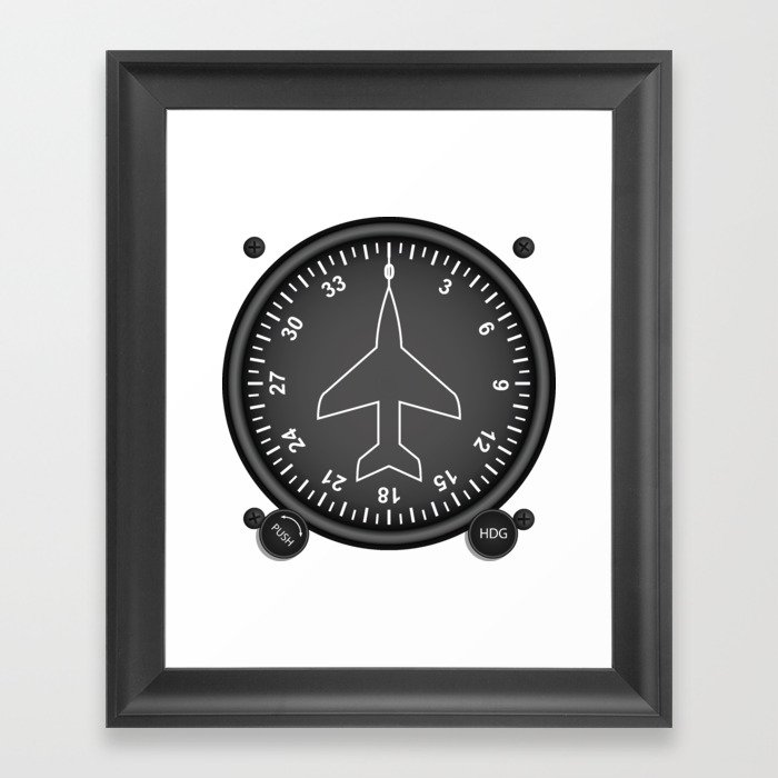 Directional Gyro Flight Instruments Framed Art Print