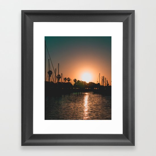 Marina Sunrise Framed Art Print