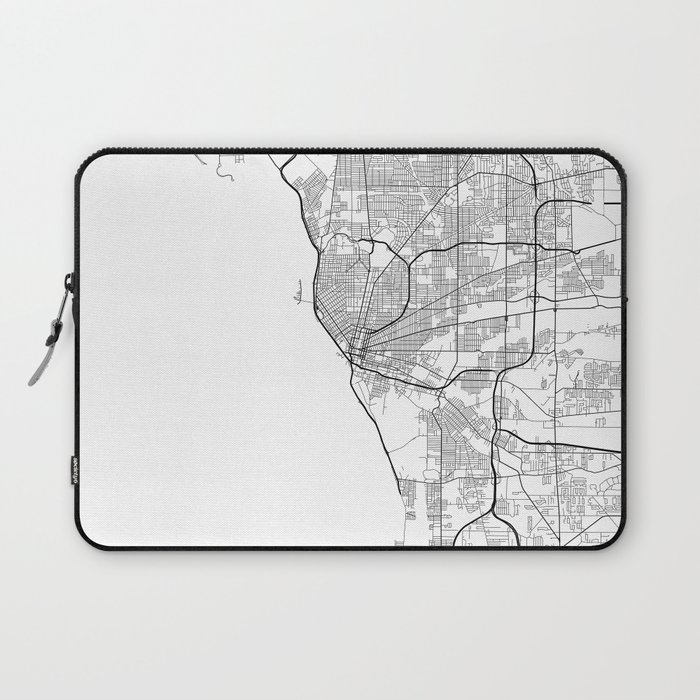 Minimal City Maps - Map Of Buffalo, New York, United States Laptop Sleeve