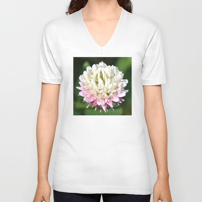 One Clover Flower | Nadia Bonello V Neck T Shirt