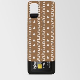 Merit Mud Cloth Light Brown and White Triangle Pattern Android Card Case