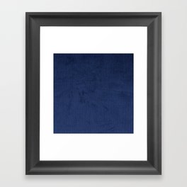 blue corduroy Framed Art Print