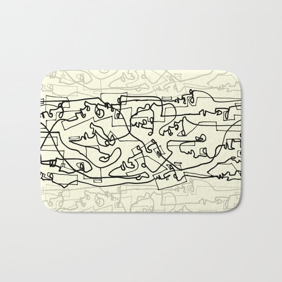 Curves And Lines Bath Mat