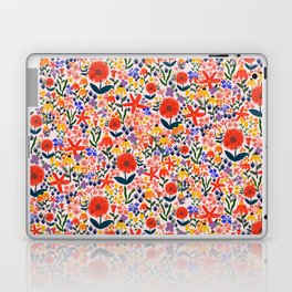 Mid-Century Vintage Modern Gouache Flower Laptop & iPad Skin